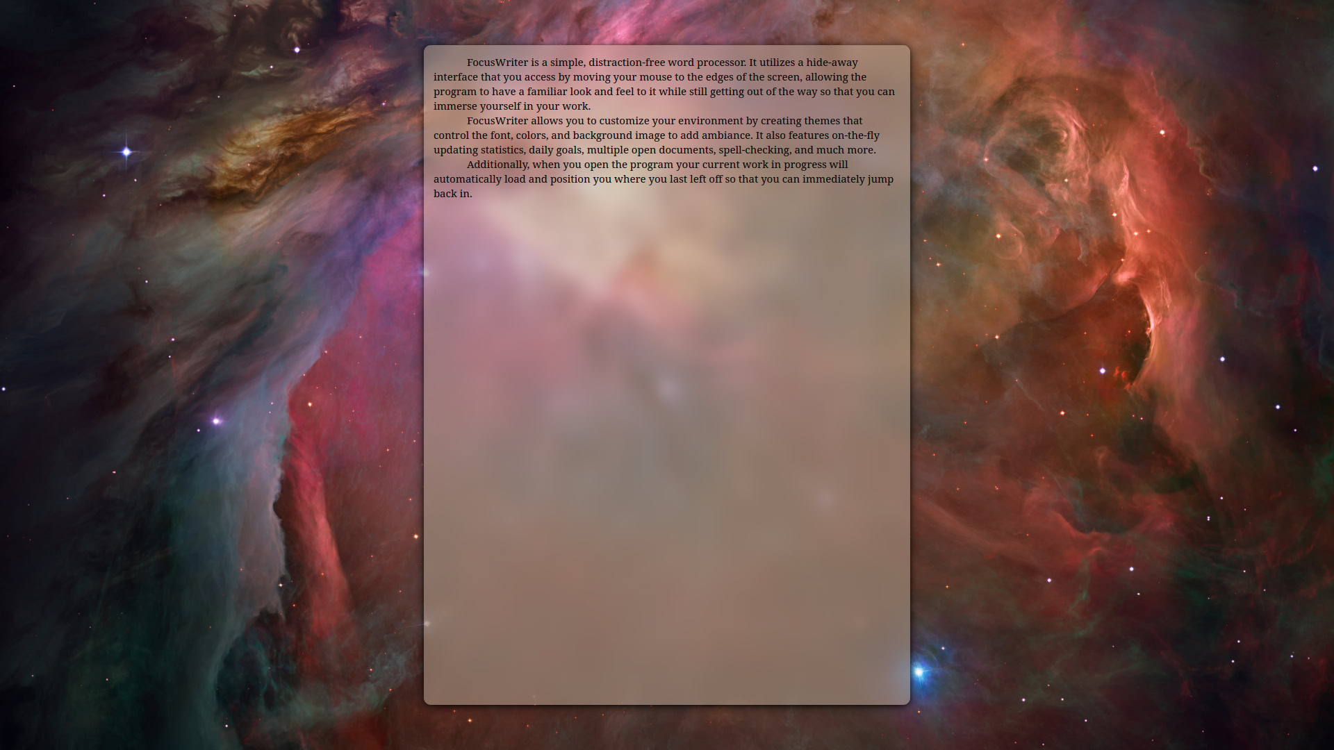 Preview image of FocusWriter